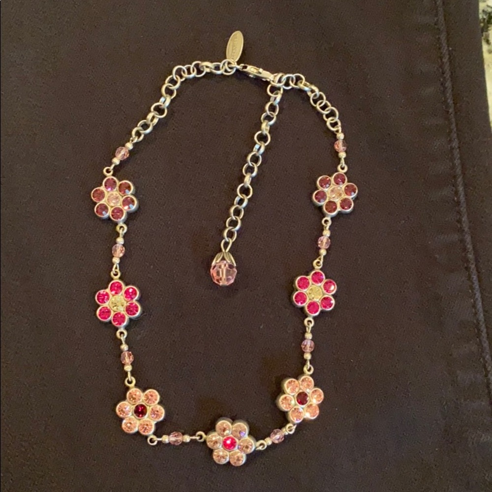 Tommassini floral crystal necklace.